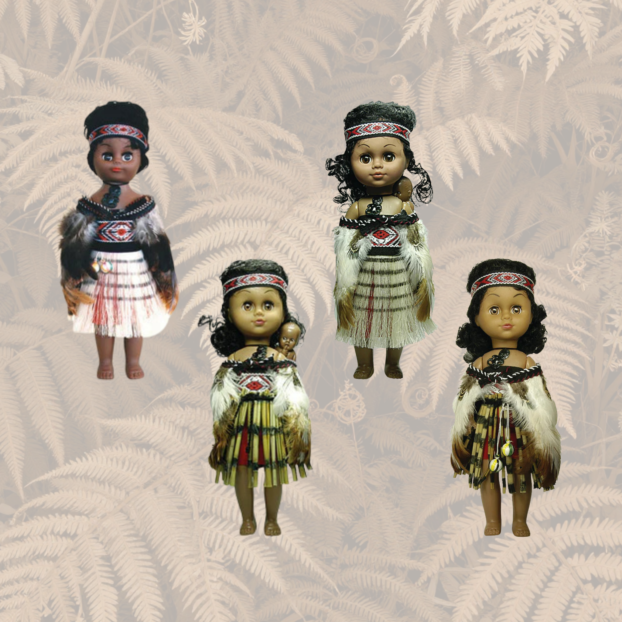 Collection of various 17cm Maori Dolls