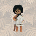 Māori Doll - 17cm Warrior with Full Feather Cloak and Taiaha