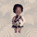 Māori Doll - 20cm Warrior Full Feather Cloak with Piupiu