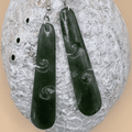 Jade / Pounamu Double Koru Earrings