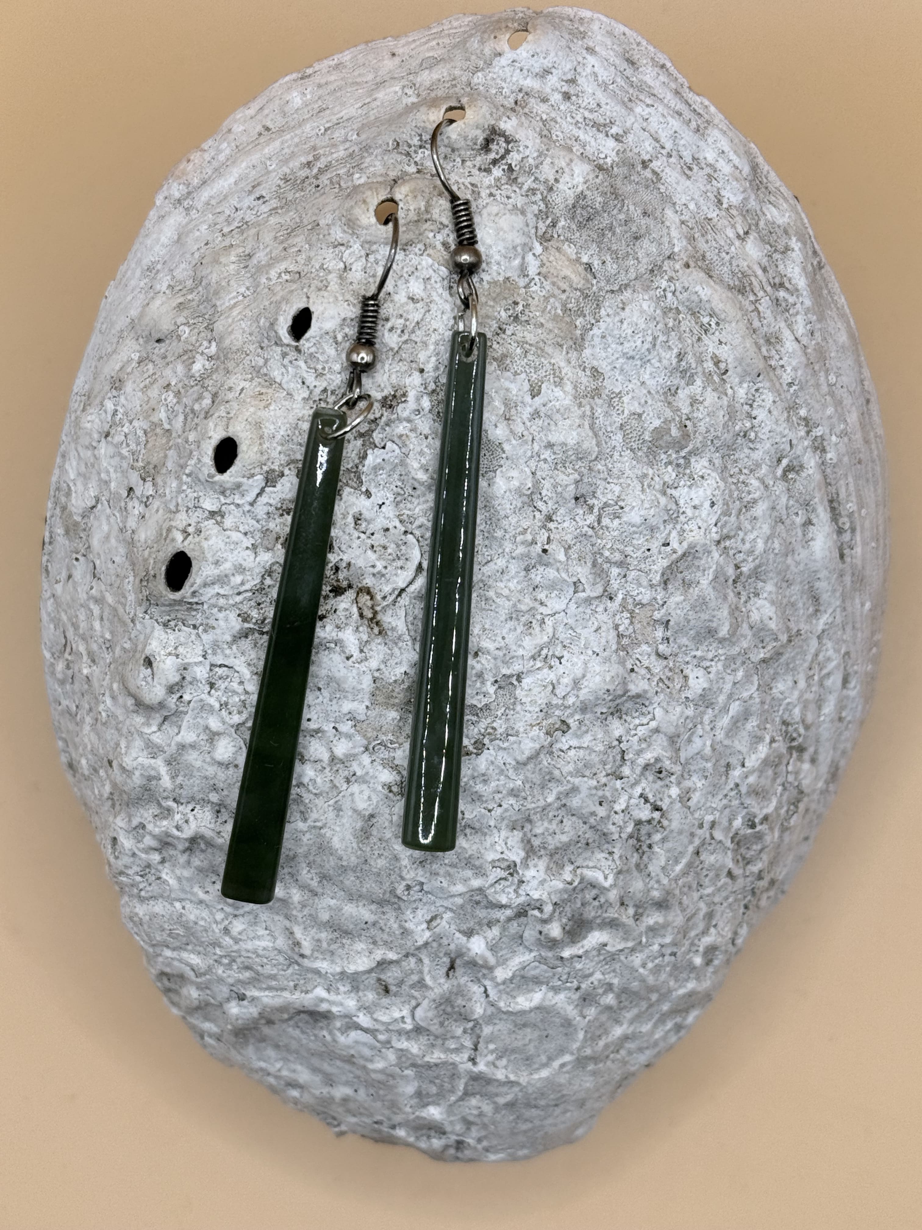 Jade / Pounamu Rakau Earrings