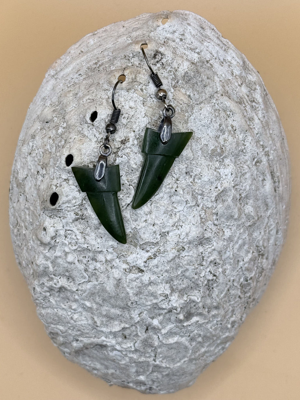 Jade / Pounamu Niho Earrings