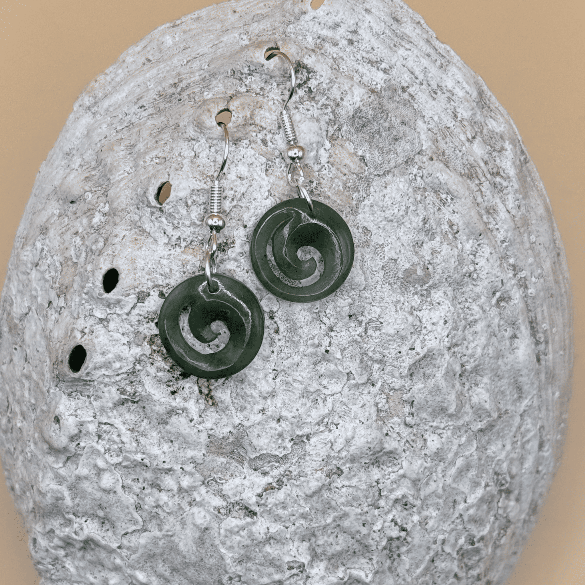 Jade / Pounamu Koru Earrings