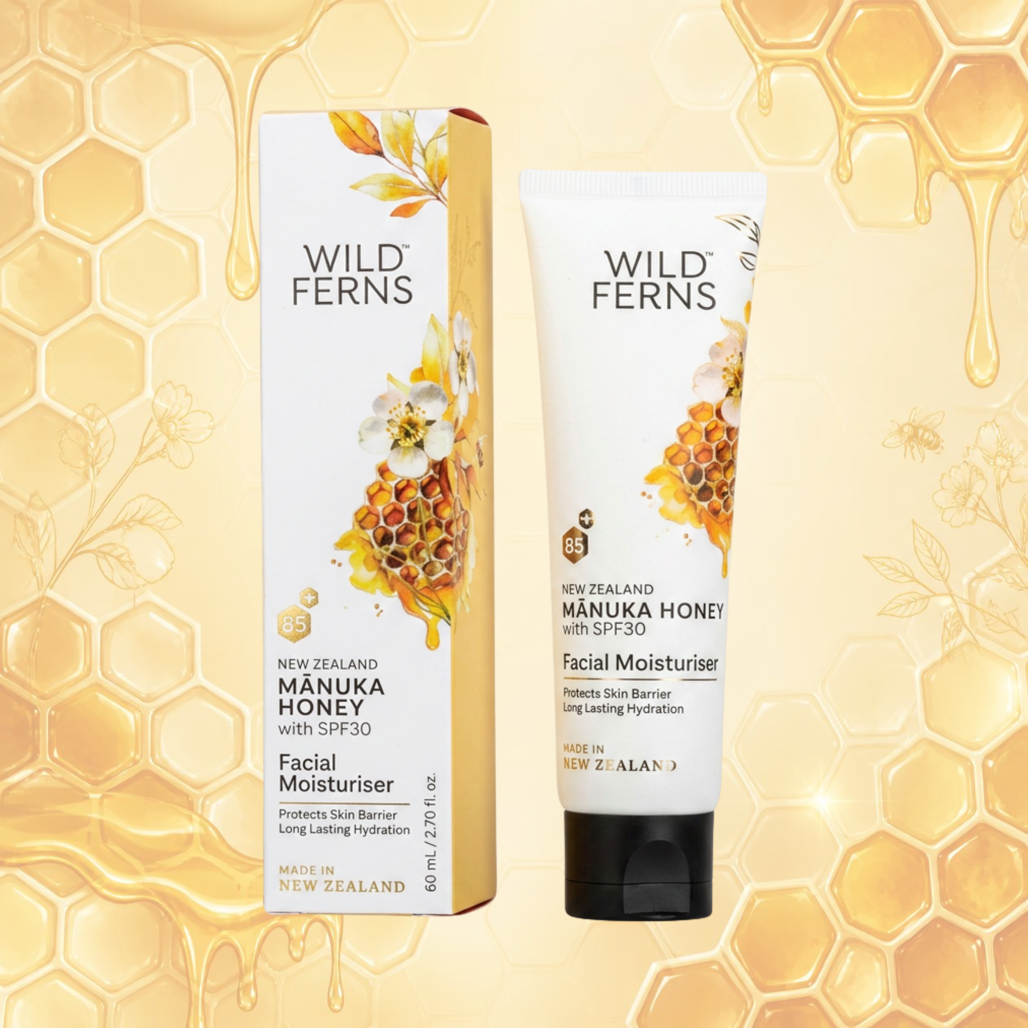 Mānuka Honey Facial Moisturiser with SPF30 | 80ml