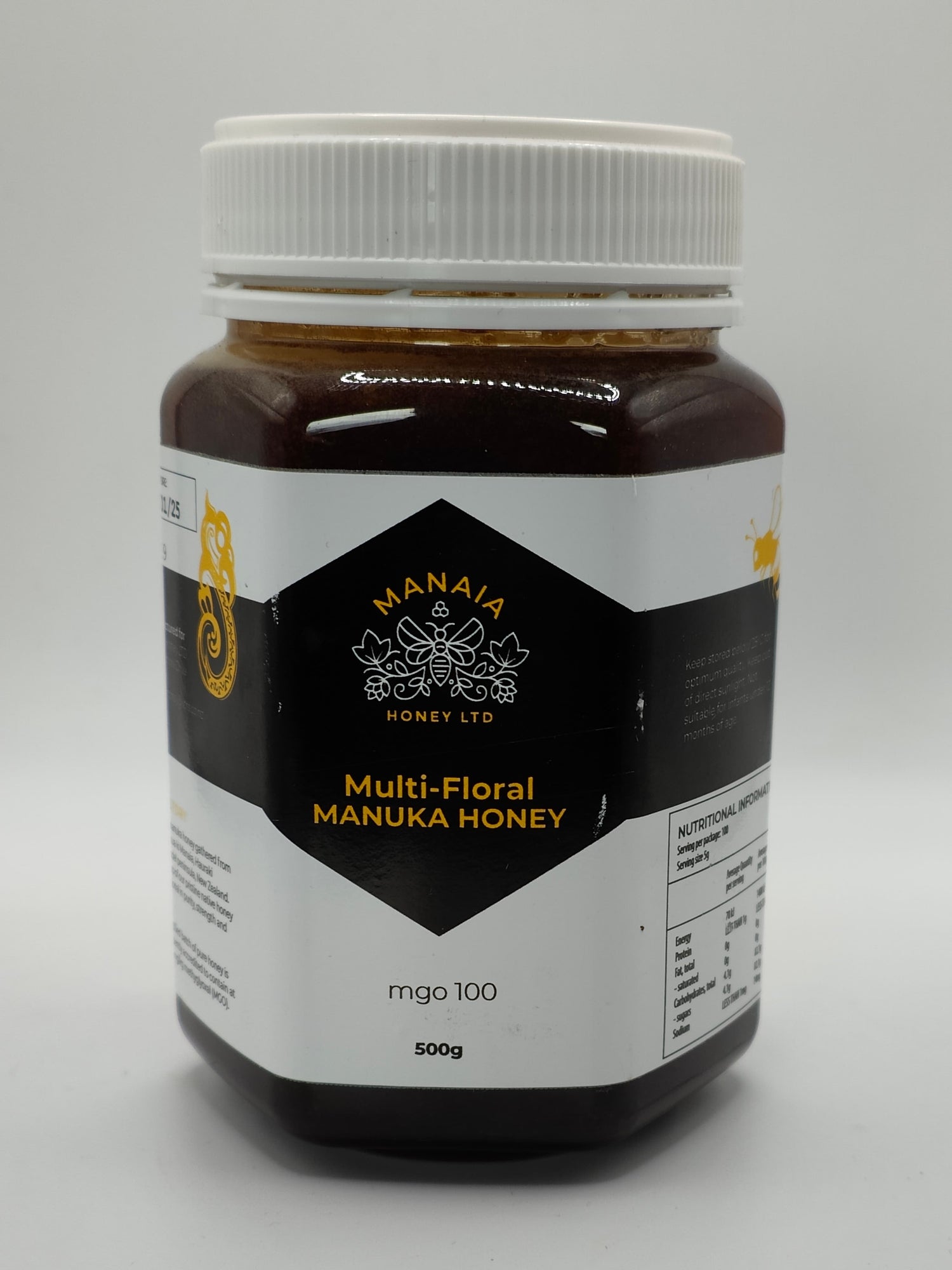 Experience the distinctive taste and benefits of our Multi-Floral Manuka Honey, featuring a 100+ MGO rating. This premium honey combines the rich, complex flavors of various nectar sources with the renowned health benefits of Manuka.