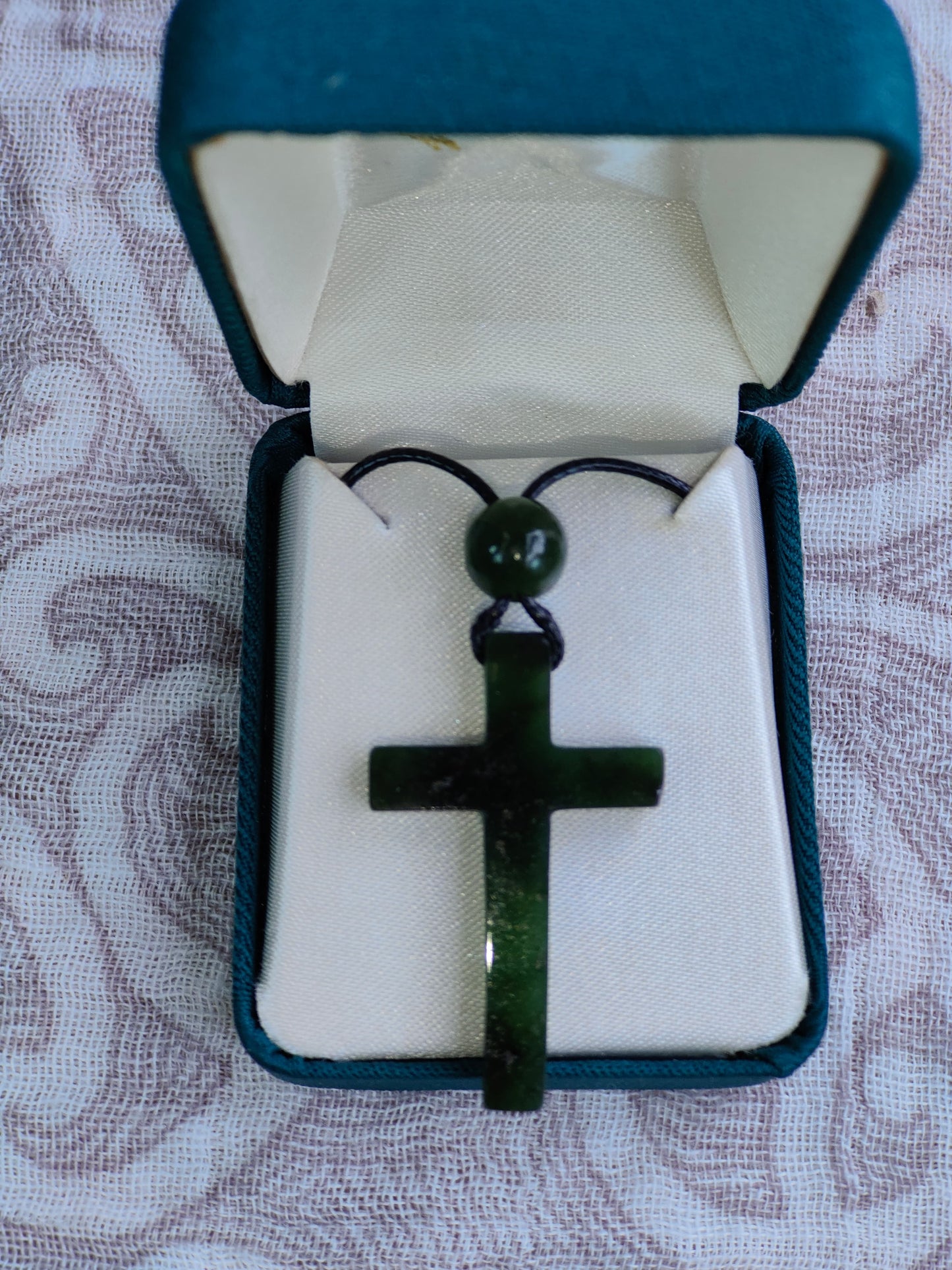 The Ripeka/Cross is the internation symbol for Christianity. Maori were introduced to Christianity by missionarries in the early stages of Maori contact with the outside world. The Pounamu Ripeka was a taonga/treasure gifted to those who introduced Christianity to Maori in those early times.