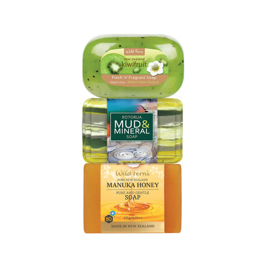 Soap Selections - 3 pack (Includes Manuka Honey, Kiwifruit, Mineral and Mud)