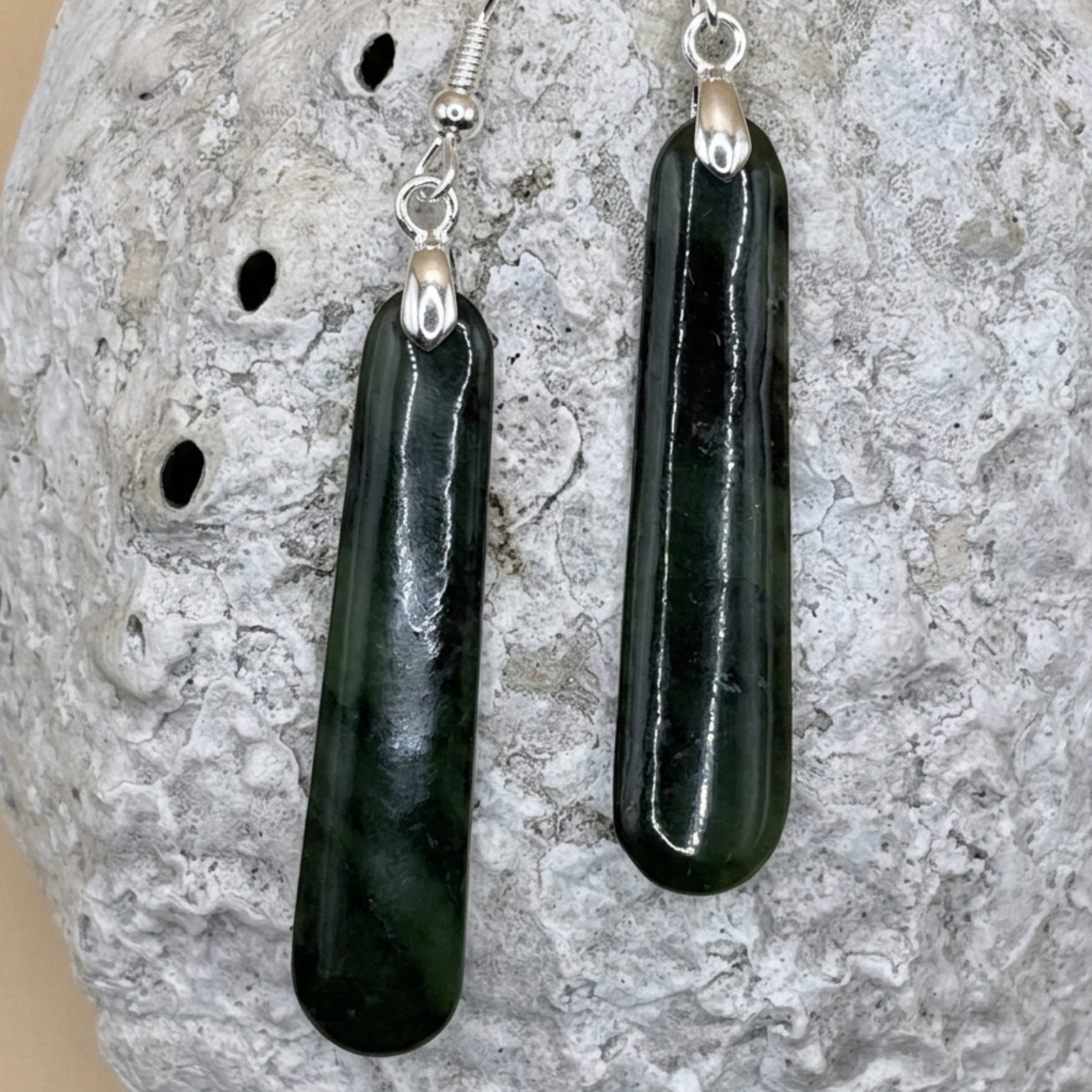Jade / Pounamu Roimata Earrings